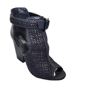 Schutz Women's Atanado Soft Block Heel Pump Shoes Brown Woven Sandal